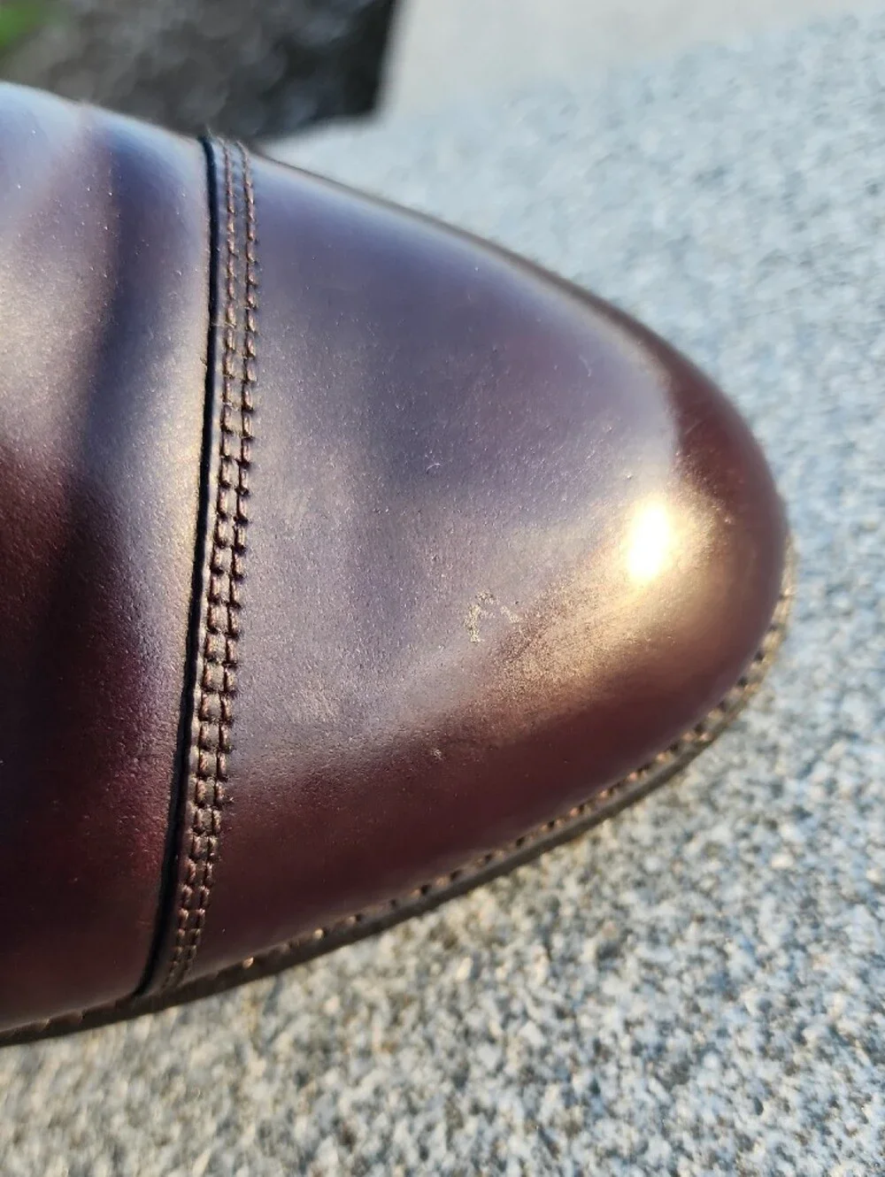 Alden 2160 Straight Tip Blucher Shoes In Color # 8, Shell Cordovan Size 7.5 C/E